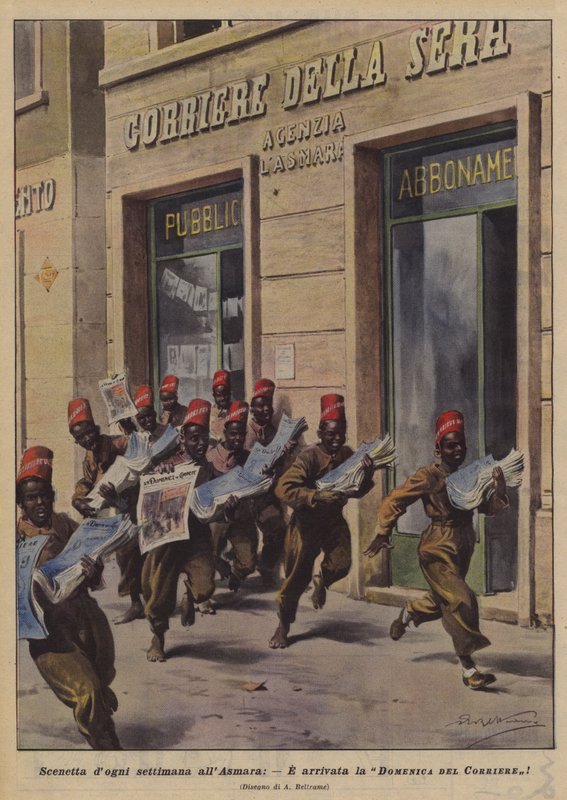 Wöchentliche Szene in Asmara von Achille Beltrame