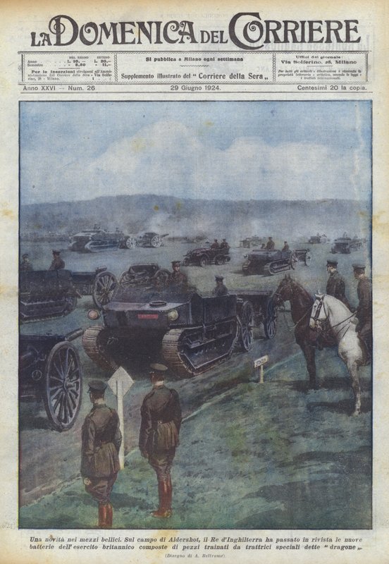 Eine Neuheit in den Kriegswaffen von Achille Beltrame