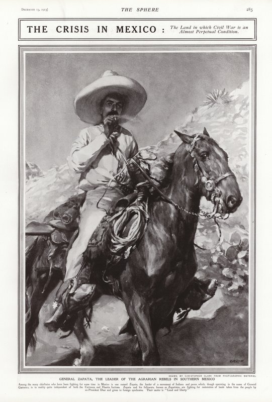 General Zapata, der Anführer der Agrarrevolutionäre im Süden Mexikos, 1913 von Addison Thomas Millar