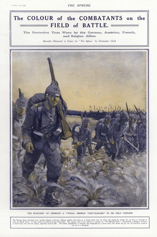 Deutsche Infanterie in Felduniform, Erster Weltkrieg, 1914 von Addison Thomas Millar