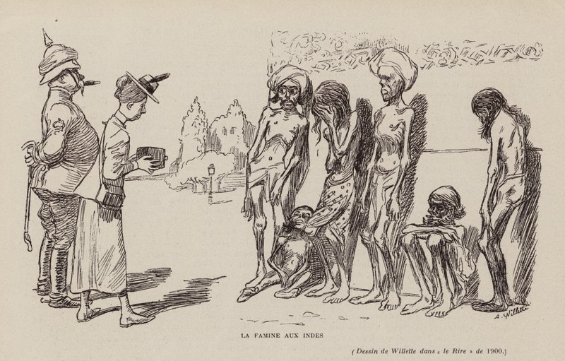 Hungersnot in Indien von Adolphe Leon Willette