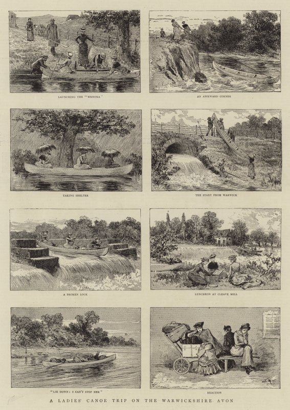 Eine Damen-Kanutour auf dem Warwickshire Avon von Adrien Emmanuel Marie