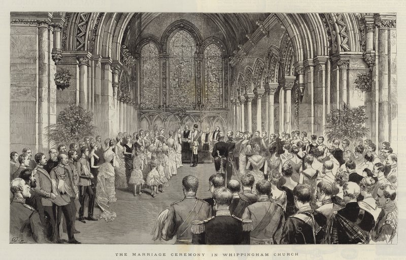 Die Trauungszeremonie in der Kirche von Whippingham von Adrien Emmanuel Marie