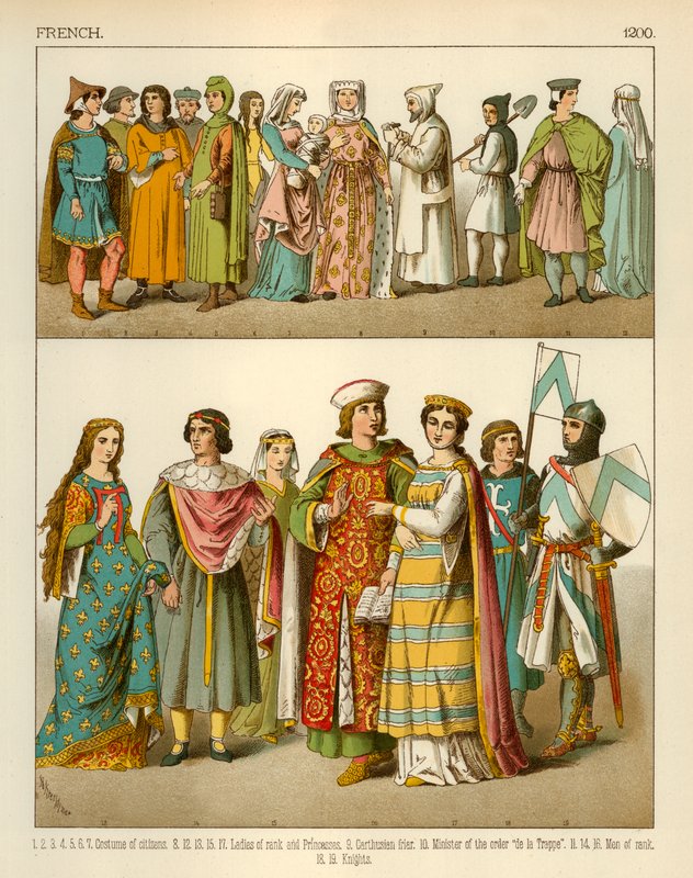 Französische Tracht 1200 von Albert Kretschmer