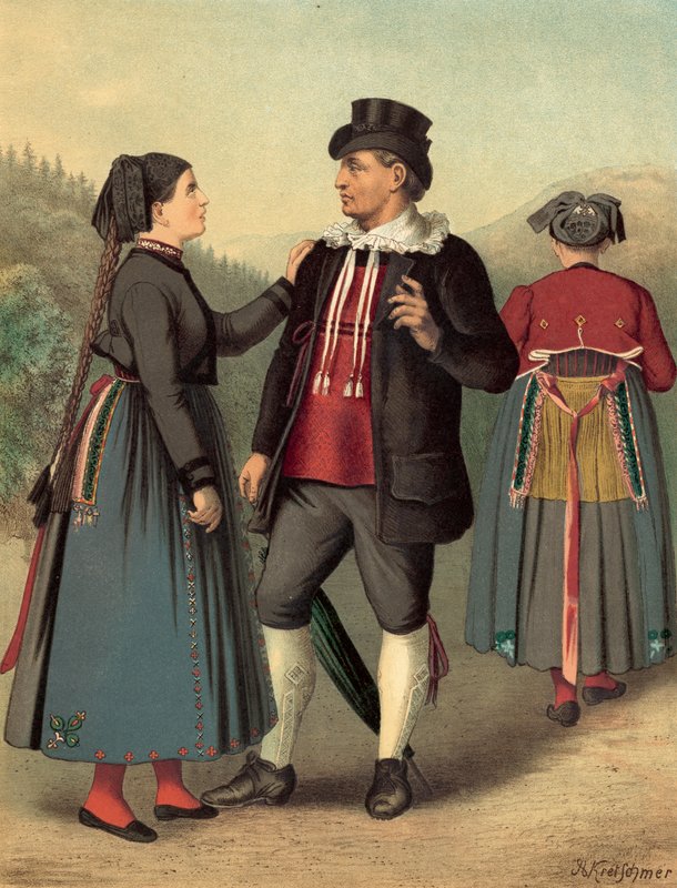 Deutsche Tracht, Baden Rickesbach von Albert Kretschmer