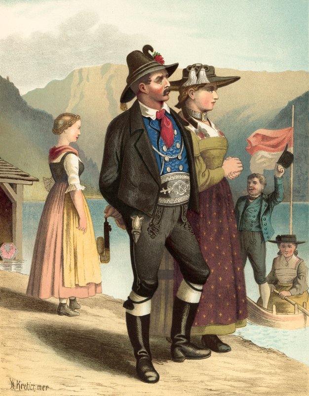 Deutsche Tracht, Tirol, Achenkirch von Albert Kretschmer
