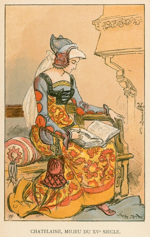 Chatelaine, Mitte des 15. Jahrhunderts von Albert Robida