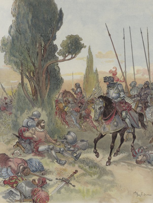 Tod von Bayard von Albert Robida