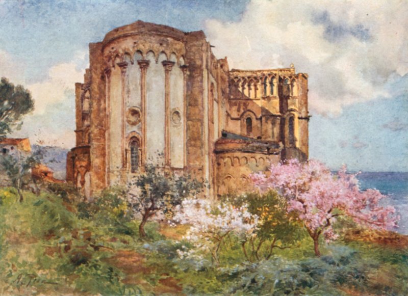 Nordostansicht der Kathedrale, Cefalu von Alberto Pisa
