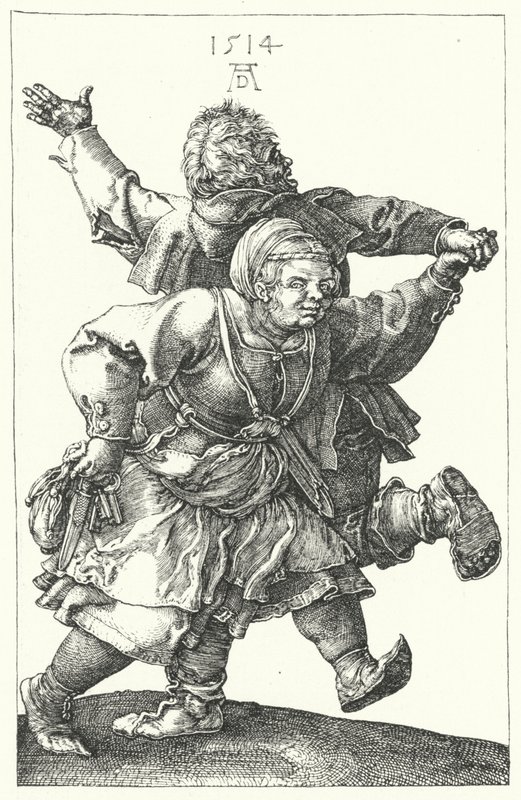 Bauernpaar beim Tanzen von Albrecht (after) Durer or Duerer