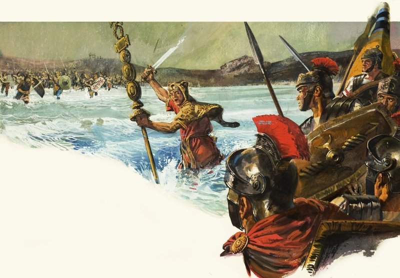 Unidentifizierte römische Legionen erobern Britannien von Alessandro Biffignandi