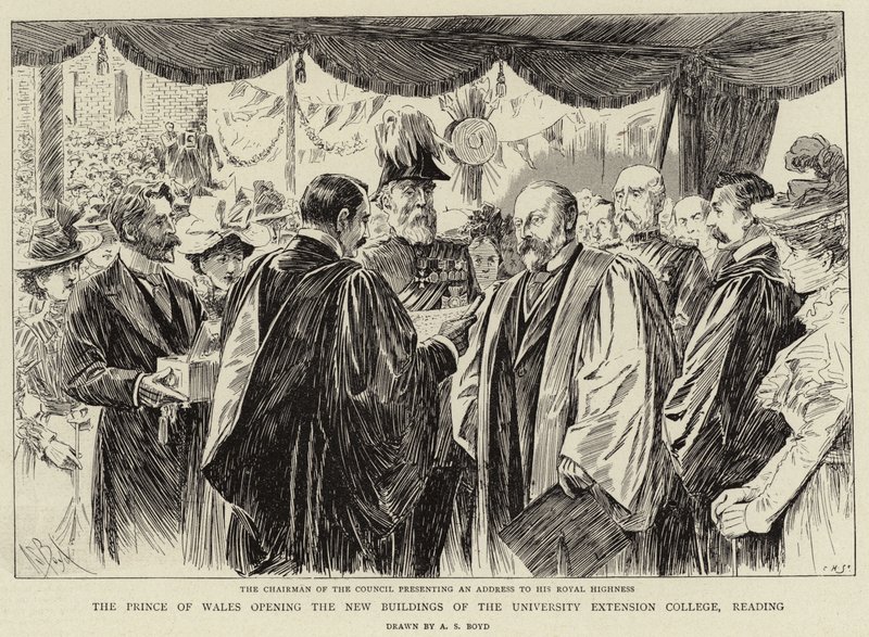 Der Prinz von Wales eröffnet die neuen Gebäude des University Extension College von Alexander Stuart Boyd