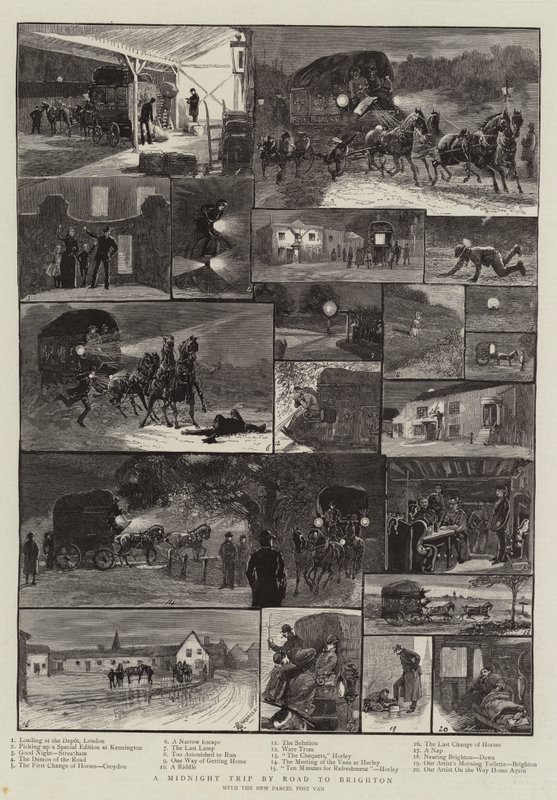 Eine Mitternachtsfahrt nach Brighton von Alfred Chantrey Corbould