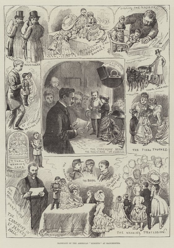 Hochzeit der amerikanischen Zwerge in Manchester von Alfred Courbould