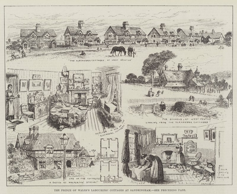 Die Arbeiterhäuser des Prinzen von Wales in Sandringham von Alfred Courbould