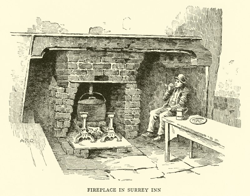 Kamin im Surrey Inn von Alfred Robert Quinton