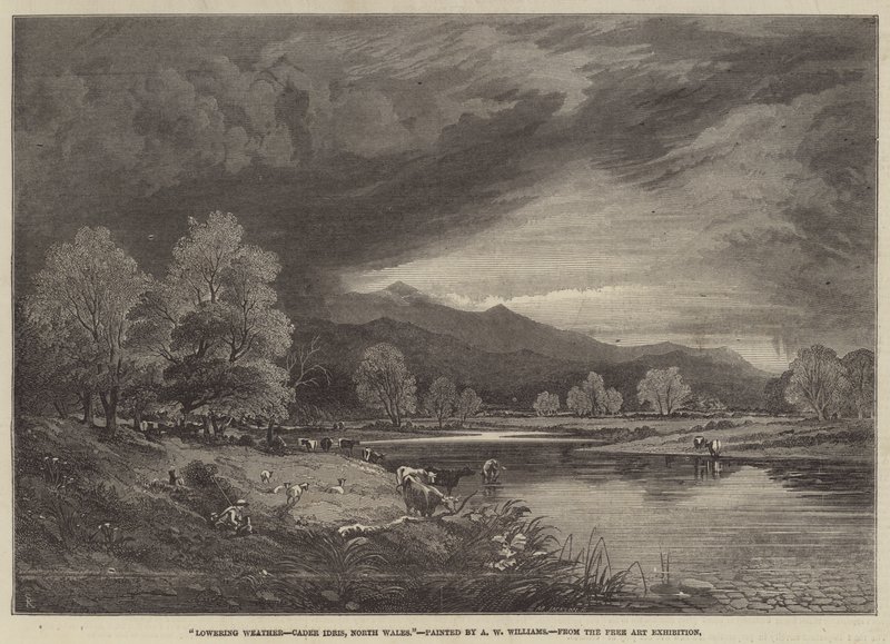 Schlechtes Wetter, Cader Idris, Nordwales von Alfred Walter Williams