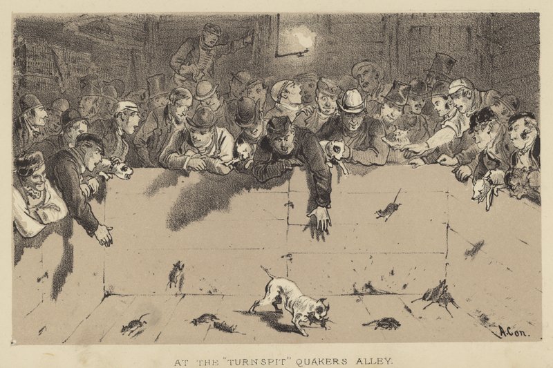 Am Drehspieß, Quakers Alley von Alfred Concanen