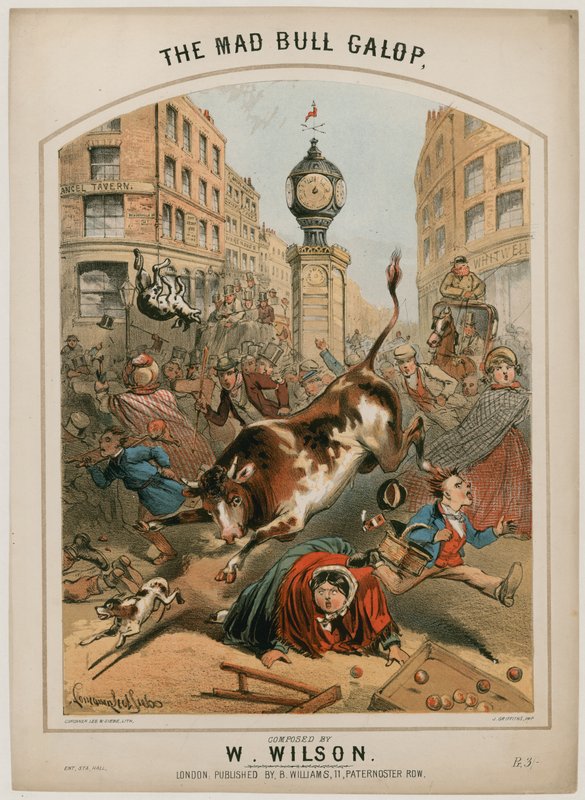 Der verrückte Stier Galopp von Alfred Concanen