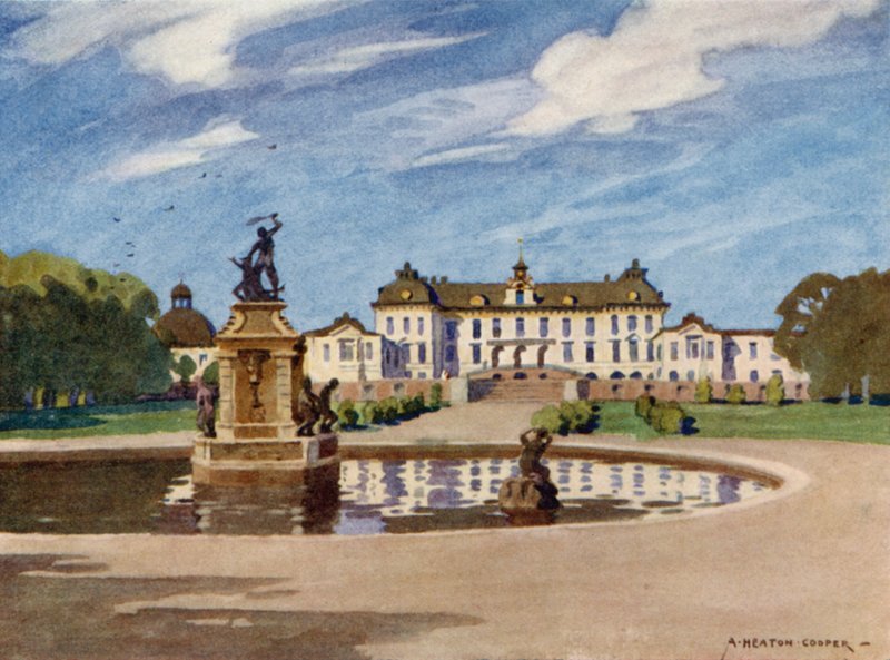 Schloss Drottningholm, Stockholm von Alfred Heaton Cooper