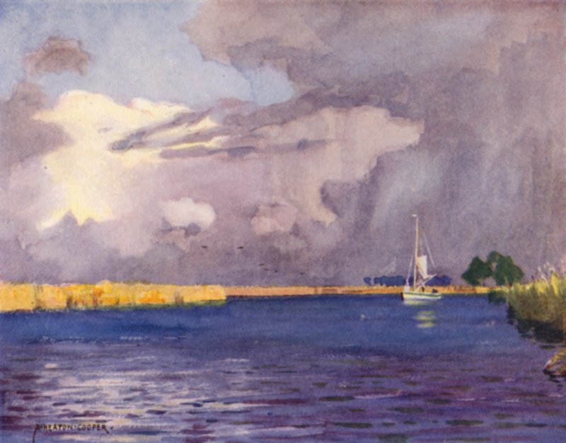 Heigham Sounds, Norfolk, Gewitterwolken von Alfred Heaton Cooper