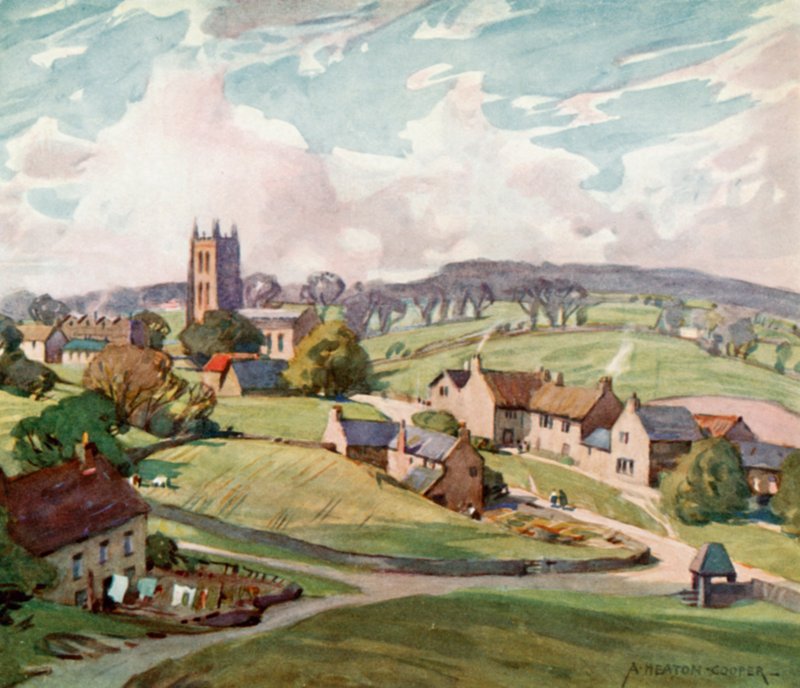 Mells Dorf, in der Nähe von Frome von Alfred Heaton Cooper