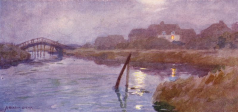 Walberswick, Suffolk, Mond und Lampenlicht von Alfred Heaton Cooper