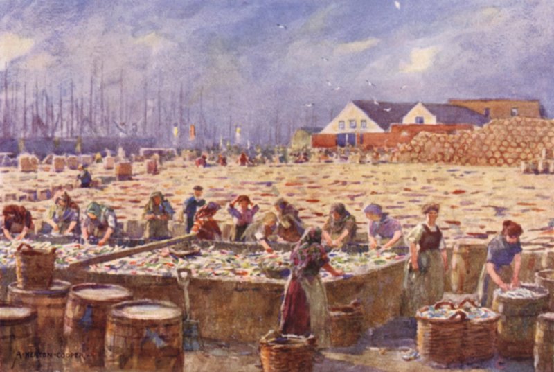 Yarmouth, Norfolk, Die Heringsernte von Alfred Heaton Cooper
