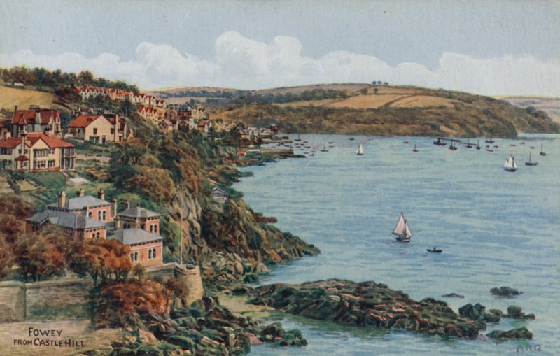 Fowey, vom Castle Hill von Alfred Robert Quinton