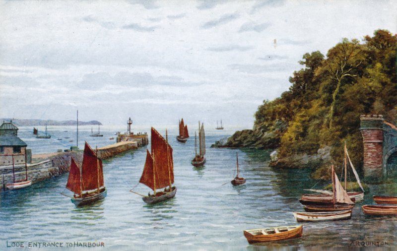 Looe, Hafeneinfahrt von Alfred Robert Quinton