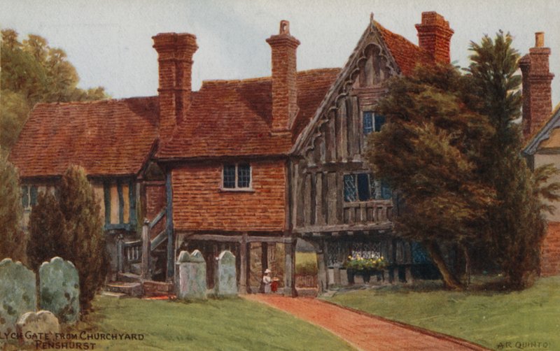 Lych-Tor vom Kirchhof, Penshurst von Alfred Robert Quinton
