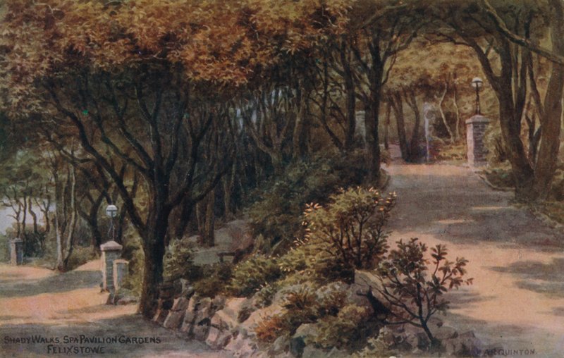 Schattige Spaziergänge, Spa Pavilion Gardens, Felixstowe von Alfred Robert Quinton