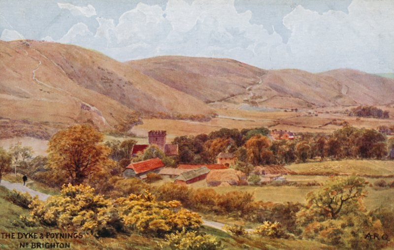 Der Deich und Poynings bei Brighton von Alfred Robert Quinton