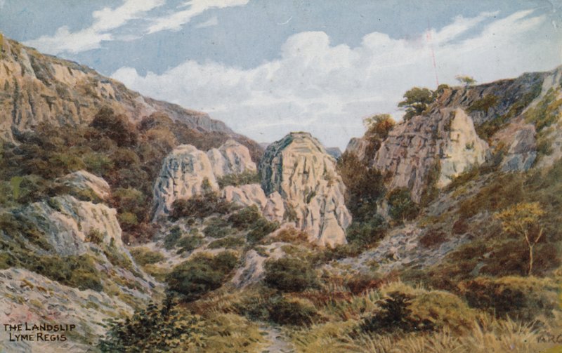 Der Erdrutsch, Lyme Regis von Alfred Robert Quinton