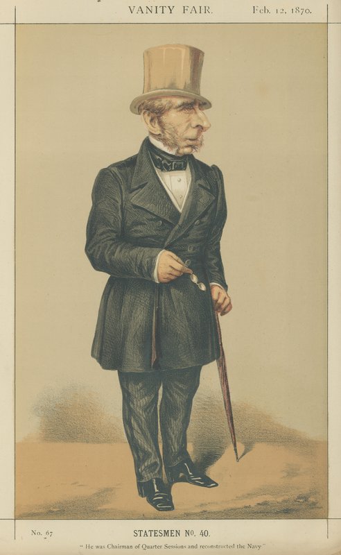 Mr. John Somerset Pakington (Farblithografie) von Alfred Thompson