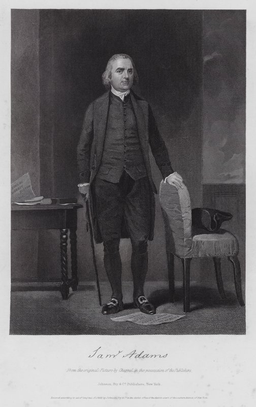 Samuel Adams (Stich) von Alonzo (after) Chappel