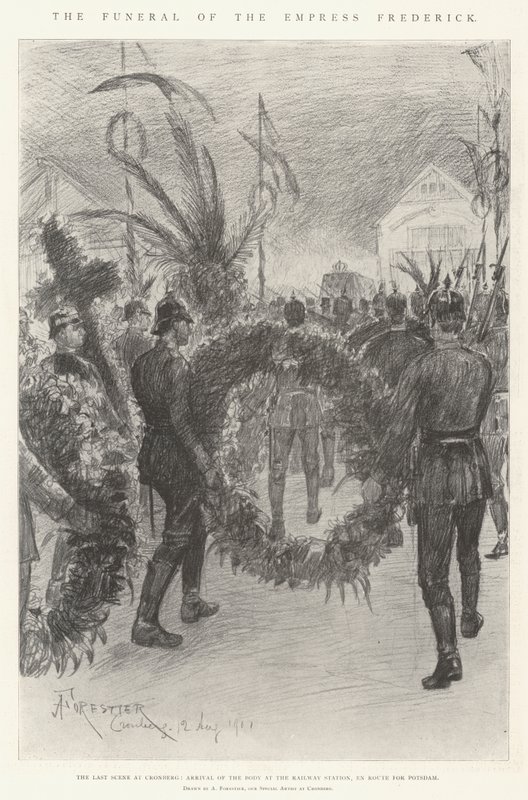 Das Begräbnis der Kaiserin Friedrich von Amedee Forestier