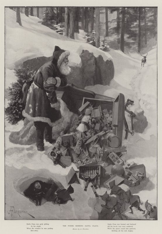 Die Pixies berauben den Weihnachtsmann von Amedee Forestier