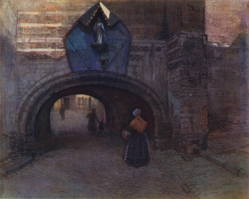 Tor unter der Vieille Boucherie, Antwerpen von after Amedee Forestier
