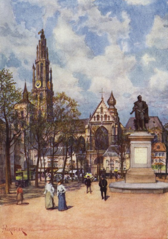 Der Place Verte, Antwerpen von after Amedee Forestier