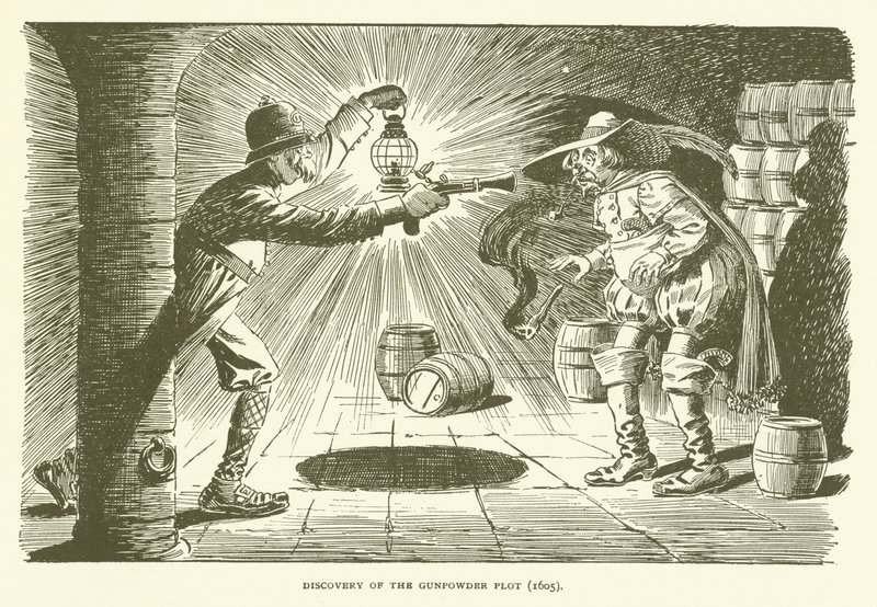 Entdeckung der Pulververschwörung (1605) von American School