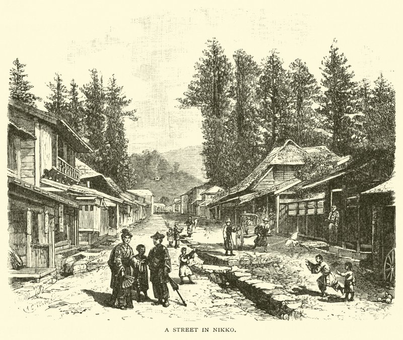 Eine Straße in Nikko von American School