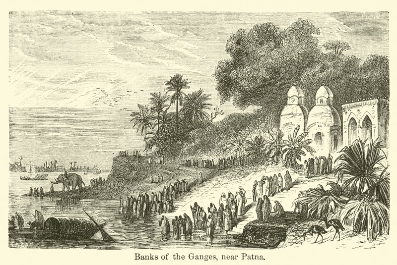 Ufer des Ganges, nahe Patna von American School