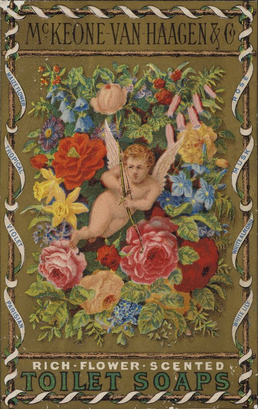 Cherub mit Blumen von American School