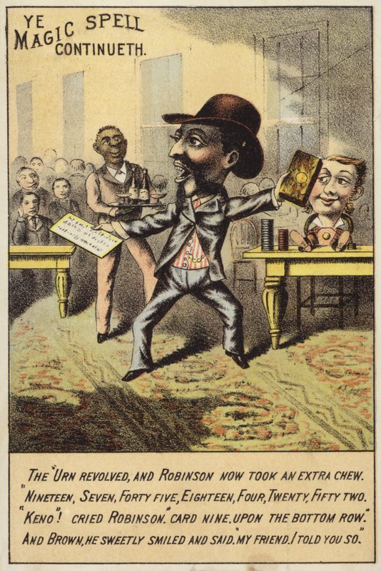 Herr mit Tabak in der Hand von American School