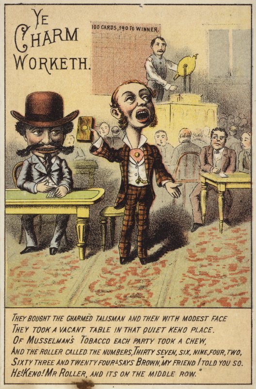 Herr mit Tabak in der Hand von American School