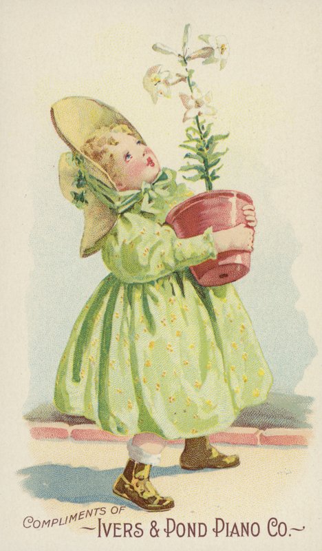 Mädchen mit Blumentopf von American School