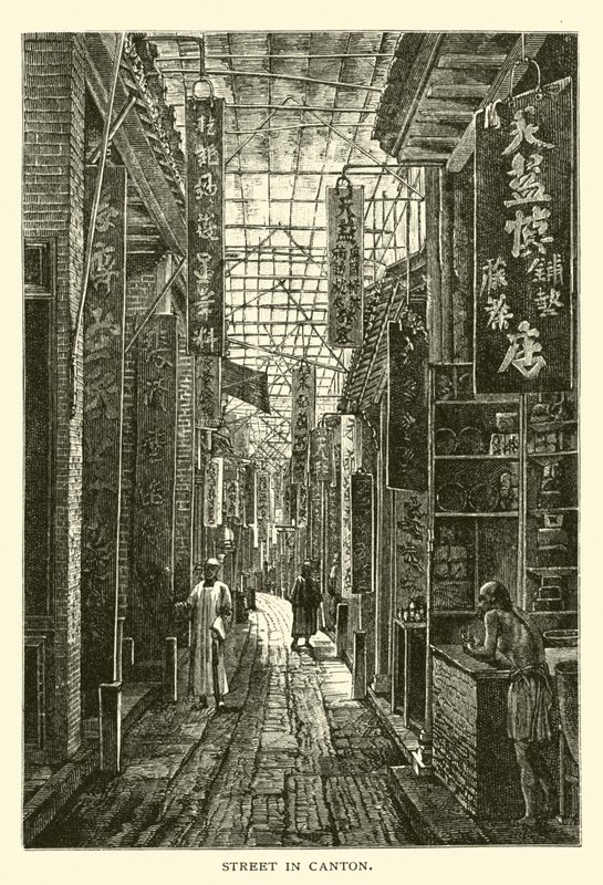 Straße in Kanton von American School