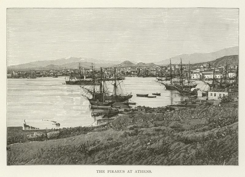Der Hafen von Piräus in Athen von American School