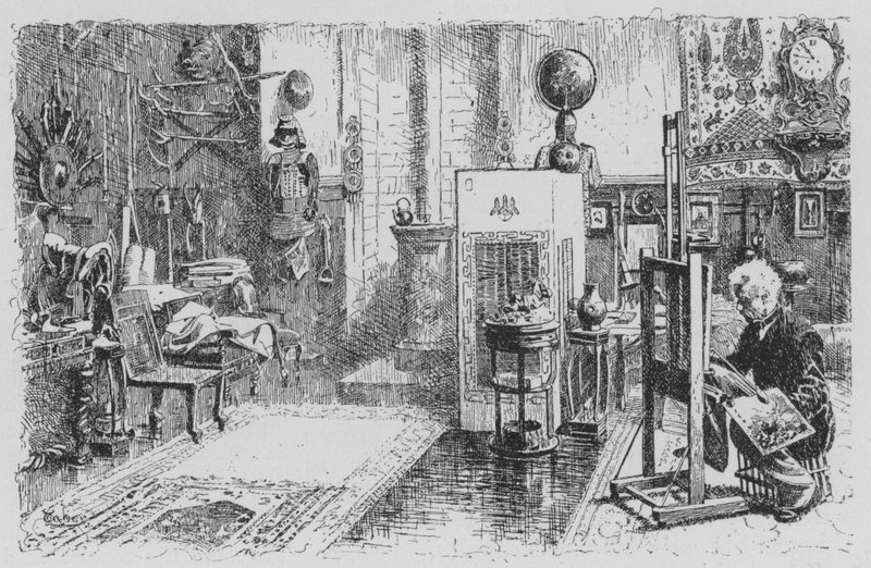 Ansicht von Geromes Atelier (Litho) von American School
